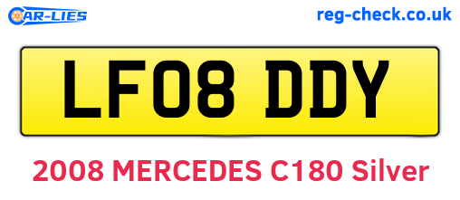 LF08DDY are the vehicle registration plates.