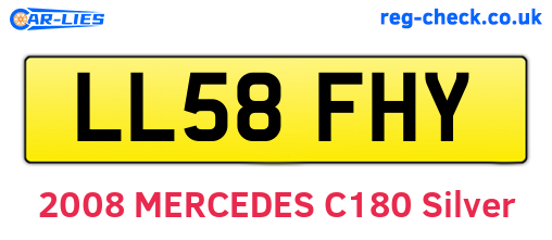 LL58FHY are the vehicle registration plates.