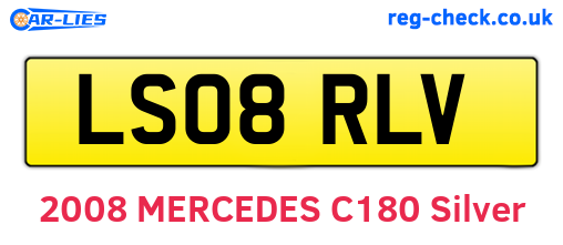 LS08RLV are the vehicle registration plates.