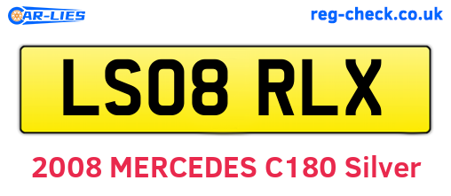 LS08RLX are the vehicle registration plates.