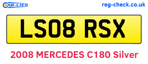 LS08RSX are the vehicle registration plates.