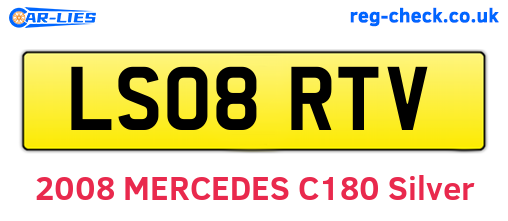 LS08RTV are the vehicle registration plates.