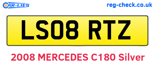 LS08RTZ are the vehicle registration plates.