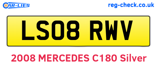 LS08RWV are the vehicle registration plates.