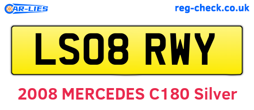 LS08RWY are the vehicle registration plates.