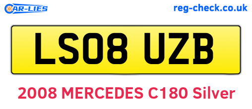 LS08UZB are the vehicle registration plates.