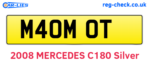 M40MOT are the vehicle registration plates.