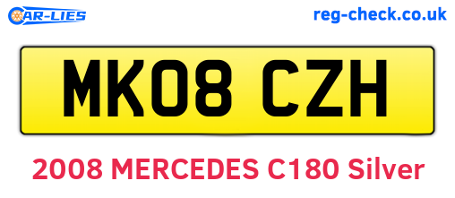 MK08CZH are the vehicle registration plates.