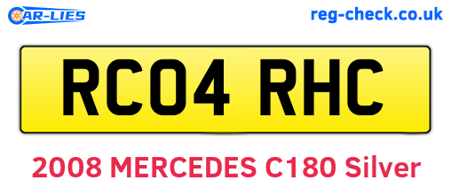 RC04RHC are the vehicle registration plates.