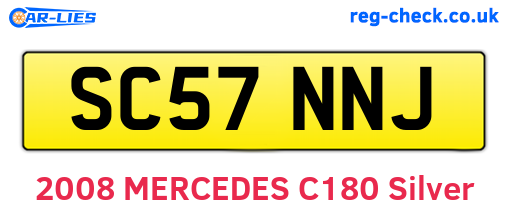 SC57NNJ are the vehicle registration plates.
