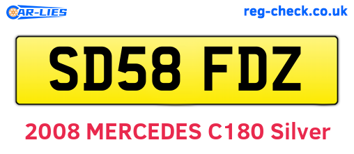 SD58FDZ are the vehicle registration plates.