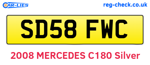 SD58FWC are the vehicle registration plates.