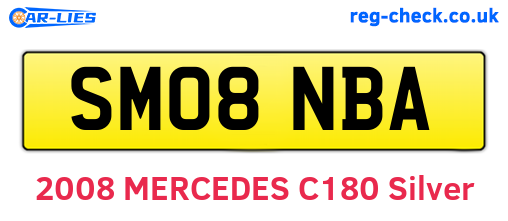 SM08NBA are the vehicle registration plates.