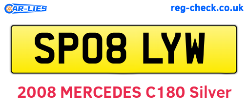 SP08LYW are the vehicle registration plates.