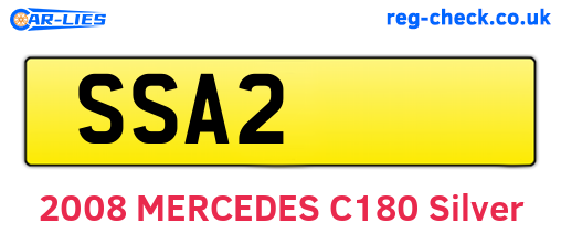 SSA2 are the vehicle registration plates.
