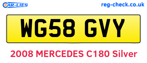 WG58GVY are the vehicle registration plates.