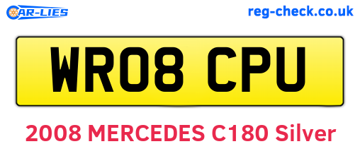 WR08CPU are the vehicle registration plates.