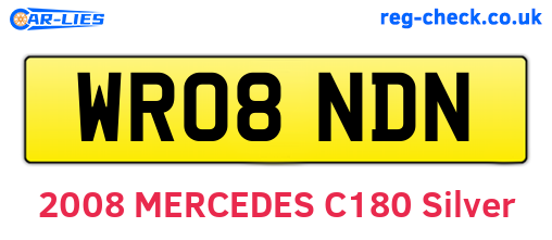 WR08NDN are the vehicle registration plates.