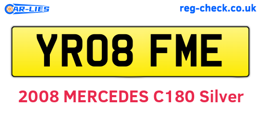 YR08FME are the vehicle registration plates.