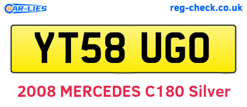 YT58UGO are the vehicle registration plates.