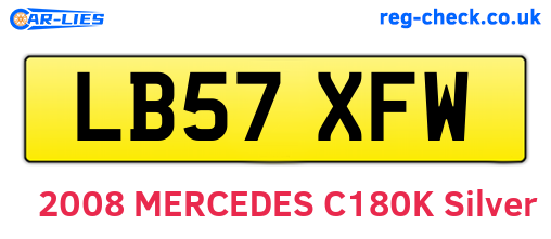 LB57XFW are the vehicle registration plates.