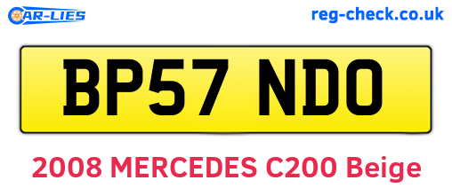 BP57NDO are the vehicle registration plates.