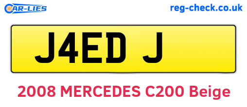 J4EDJ are the vehicle registration plates.