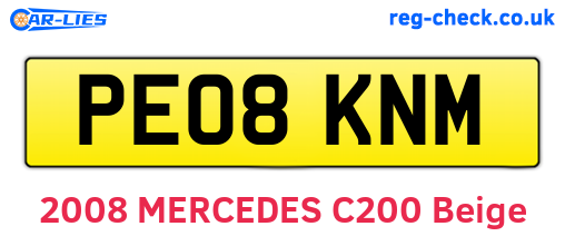 PE08KNM are the vehicle registration plates.