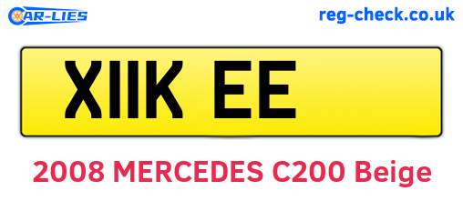 X11KEE are the vehicle registration plates.