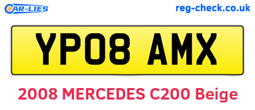 YP08AMX are the vehicle registration plates.