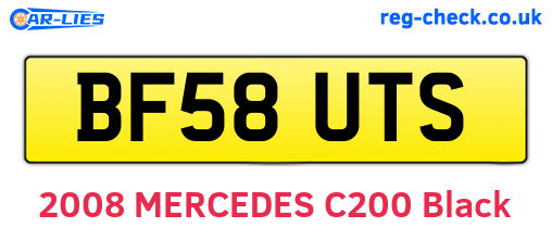 BF58UTS are the vehicle registration plates.