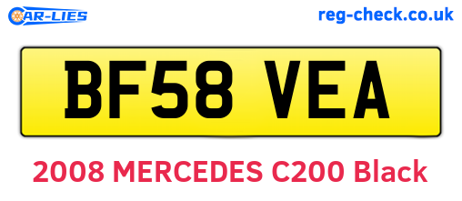 BF58VEA are the vehicle registration plates.