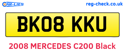 BK08KKU are the vehicle registration plates.