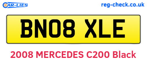 BN08XLE are the vehicle registration plates.
