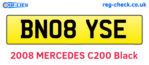 BN08YSE are the vehicle registration plates.