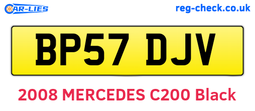 BP57DJV are the vehicle registration plates.