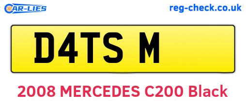 D4TSM are the vehicle registration plates.