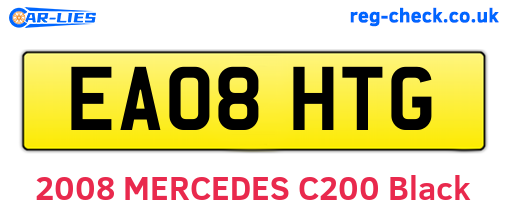 EA08HTG are the vehicle registration plates.
