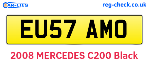 EU57AMO are the vehicle registration plates.
