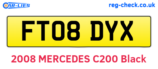 FT08DYX are the vehicle registration plates.