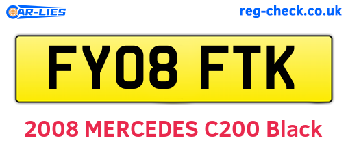 FY08FTK are the vehicle registration plates.