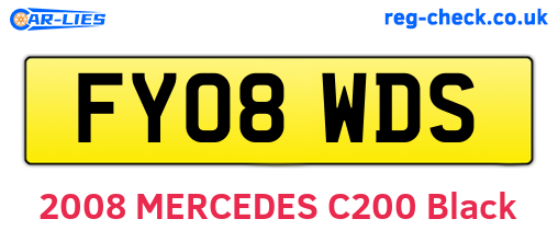 FY08WDS are the vehicle registration plates.