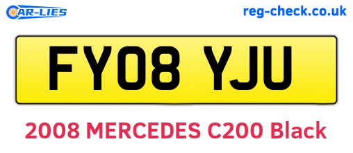 FY08YJU are the vehicle registration plates.