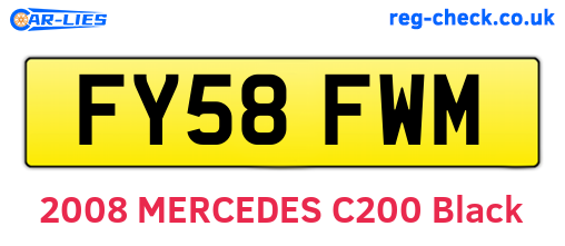 FY58FWM are the vehicle registration plates.
