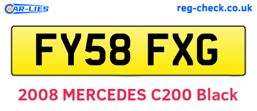 FY58FXG are the vehicle registration plates.
