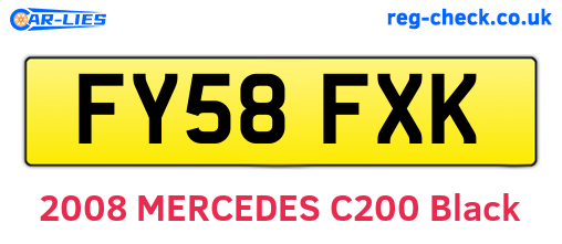 FY58FXK are the vehicle registration plates.