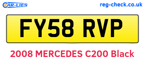 FY58RVP are the vehicle registration plates.