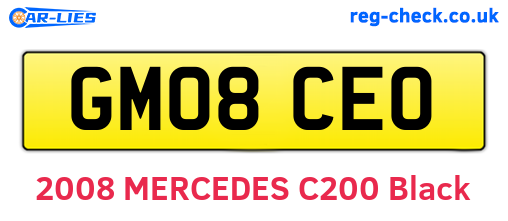 GM08CEO are the vehicle registration plates.
