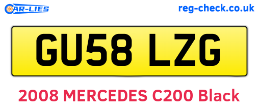 GU58LZG are the vehicle registration plates.