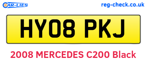 HY08PKJ are the vehicle registration plates.